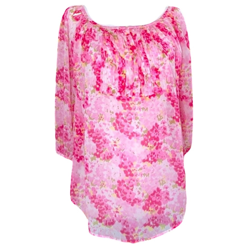 ABERCROMBIE & FITCH Sheer Floral Blouse‎